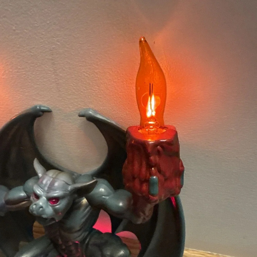 VINTAGE 1996 Trendmasters HallowScream Flickering Gargoyle Light Sconce w/Bulbs